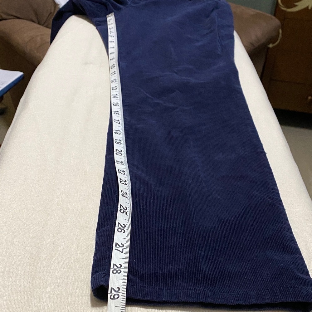 Talbots 10P Dark Blue Curvy Corduroy Straight Leg Pants. - Picture 9 of 11